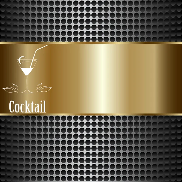 Cocktail glass design menu background — Stock Vector