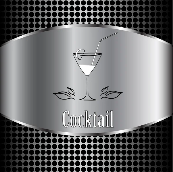 Cocktail glass design menu background — Stock Vector