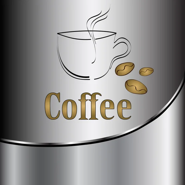 コーヒー カップ ラベル概念メニュー — ストックベクタ