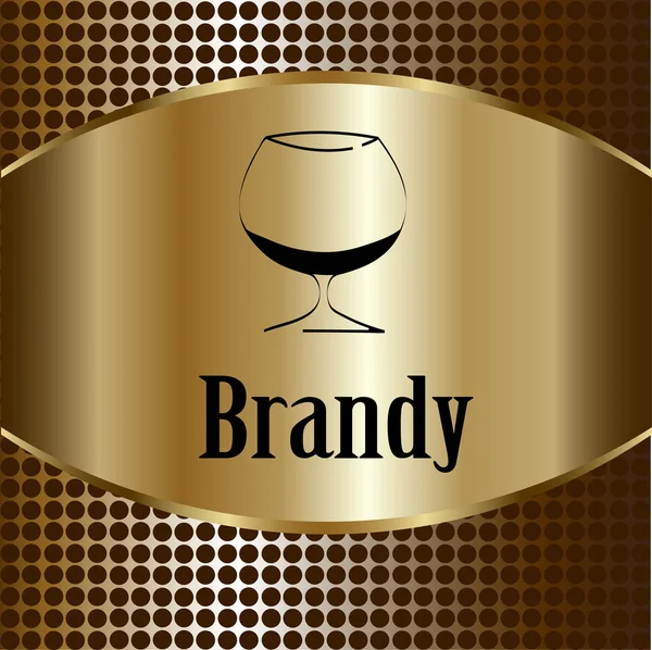 Brandy glas design menybakgrund — Stock vektor