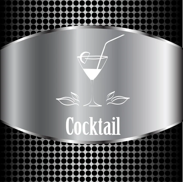 Cocktail Glas Design Menü Hintergrund — Stockvektor