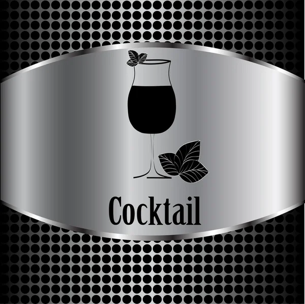 Cocktail glass design menu background — Stock Vector