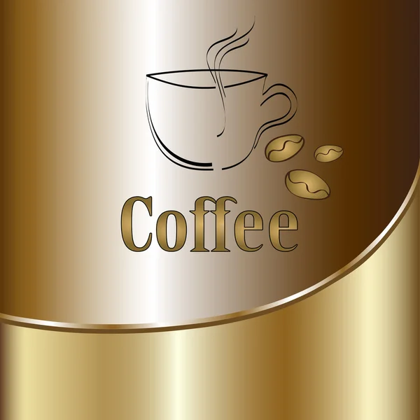 Καφές Κύπελλο ετικέτα έννοια μενού — Διανυσματικό Αρχείο