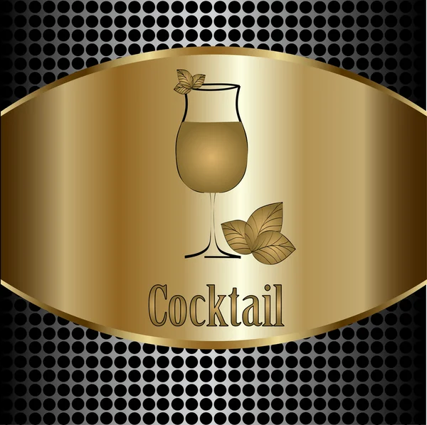 Cocktailglas ontwerp menuachtergrond — Stockvector