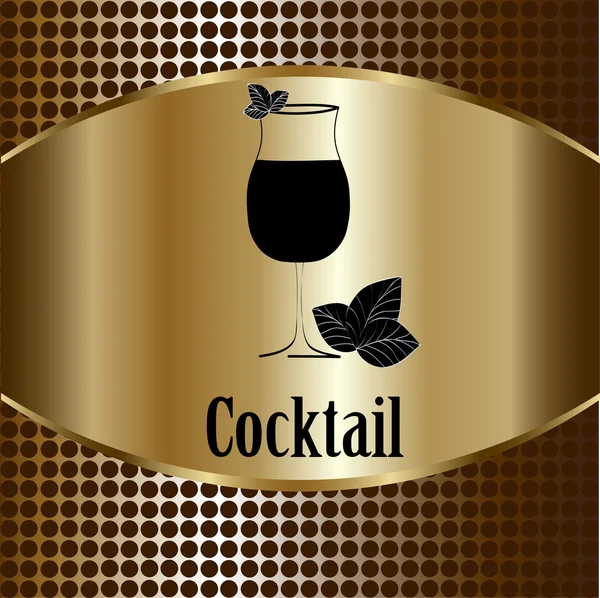 Cocktailglas ontwerp menuachtergrond — Stockvector