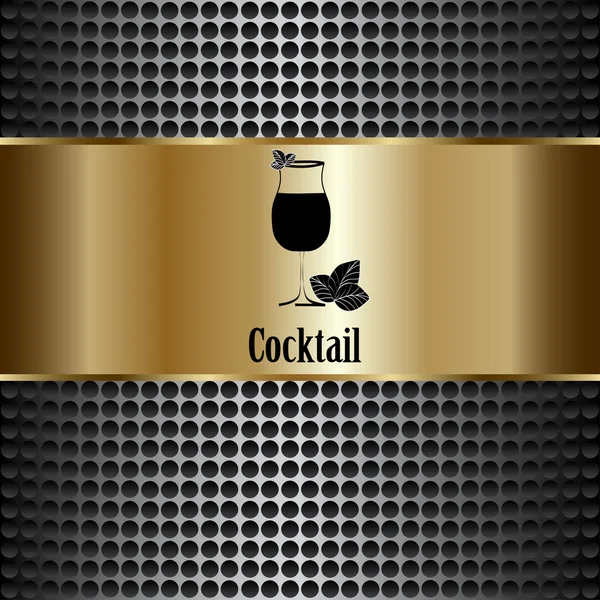 Cocktailglas ontwerp menuachtergrond — Stockvector