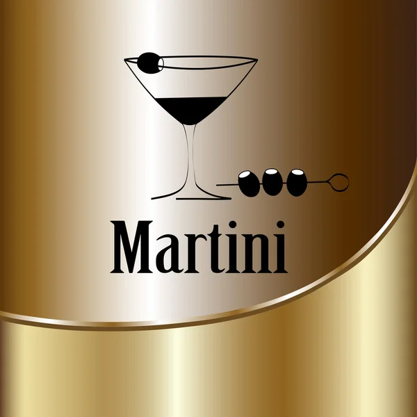 Martini glass design menu — Stock Vector