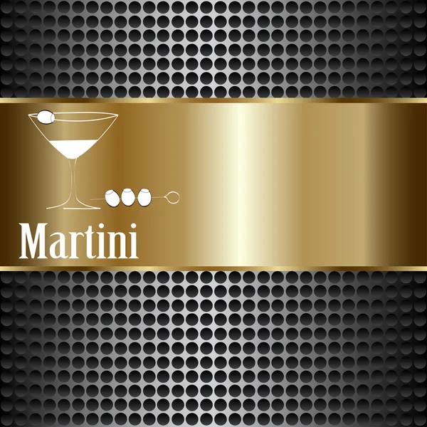Меню дизайну скла Martini — стоковий вектор