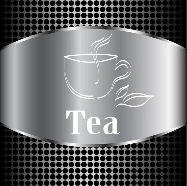 Tea cup label concept menu — Stock Vector