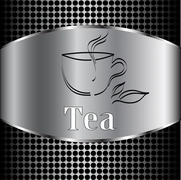 茶杯子标签概念菜单 — 图库矢量图片