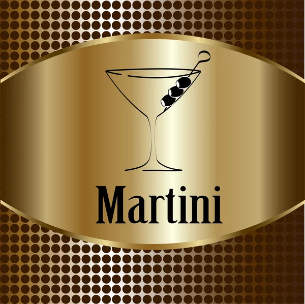Martini sklo design menu — Stockový vektor