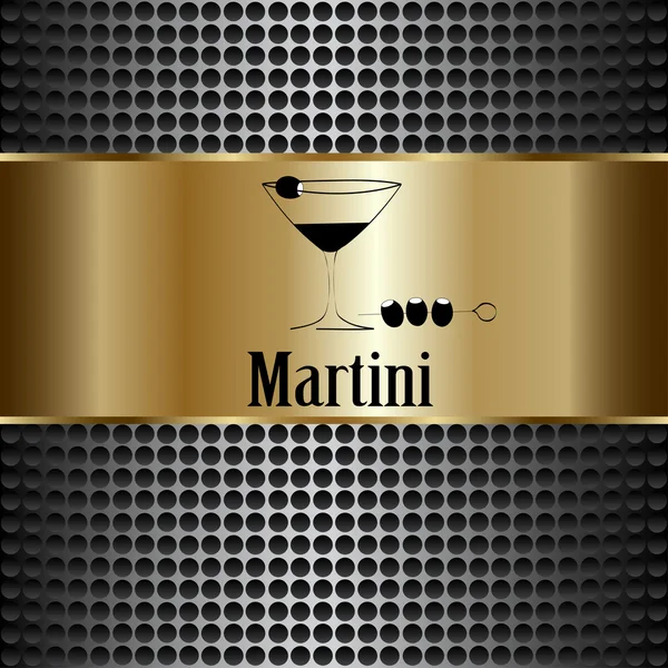 Меню дизайну скла Martini — стоковий вектор