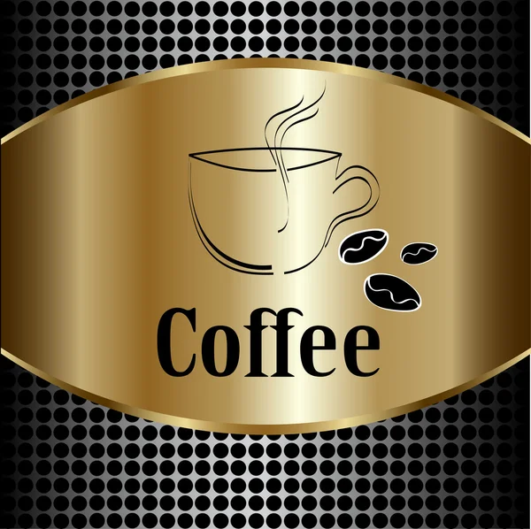 Copo de café menu conceito etiqueta — Vetor de Stock