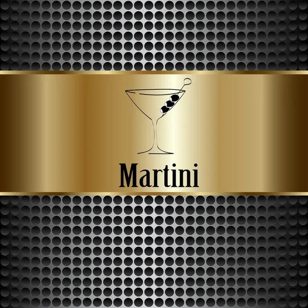 Martini glas design menybakgrund — Stock vektor