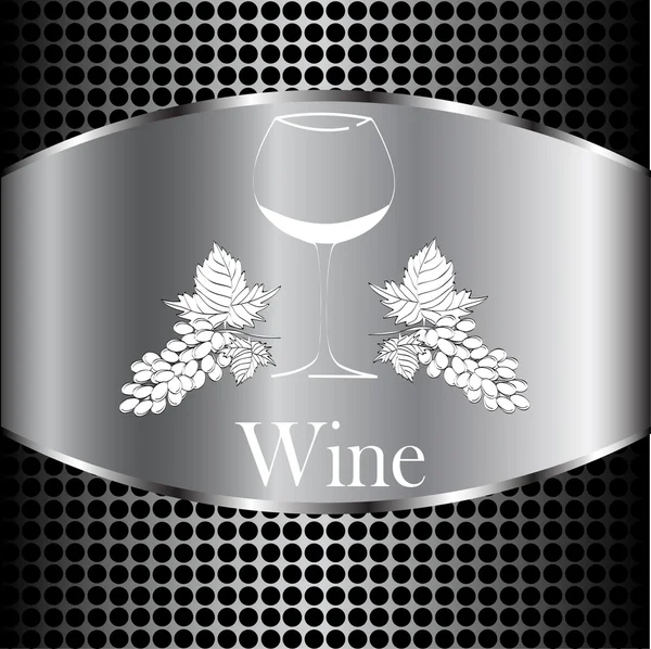 Wine glass concept menu design — Stock Vector