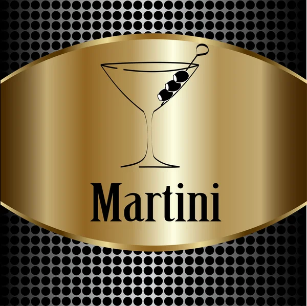 Martini glas ontwerp menuachtergrond — Stockvector