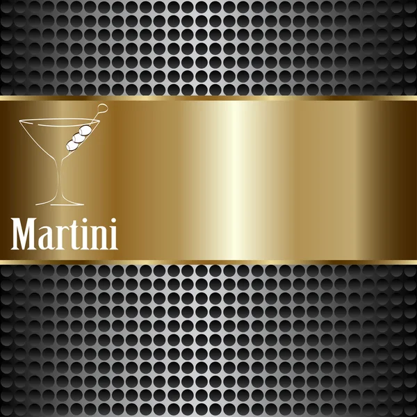 Martini vidrio diseño menú fondo — Vector de stock