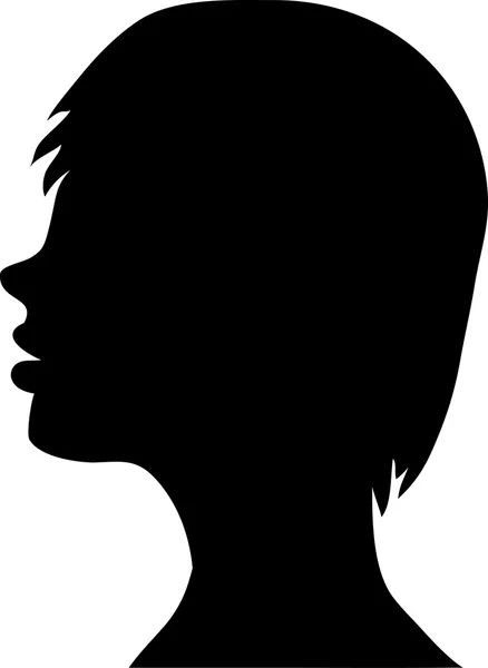 Kvindelig ansigt silhuet i profil – Stock-vektor