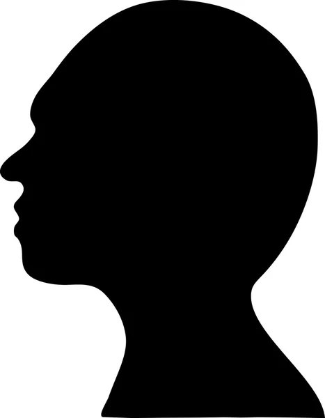 Silhouette af en mand i profil – Stock-vektor