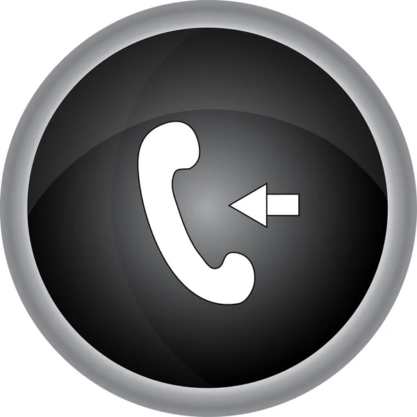 Telefoon ronde pictogram — Stockvector