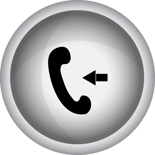 Telefon runda ikonen — Stock vektor