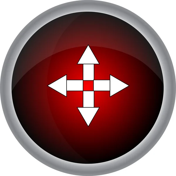 Flèches au design plat icône ronde — Image vectorielle