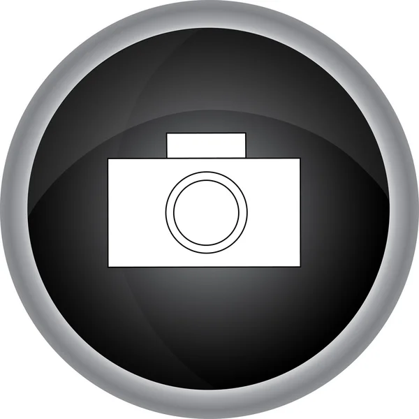 Icona della fotocamera in design piatto — Vettoriale Stock