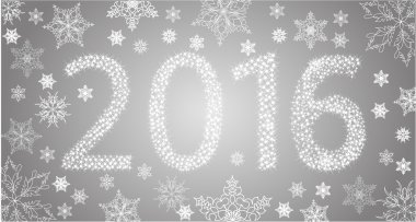 Mutlu yeni yıl 2016 yıldız üzerinden