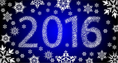 Mutlu yeni yıl 2016 yıldız üzerinden