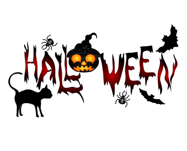 Krásný Halloween nápis — Stockový vektor
