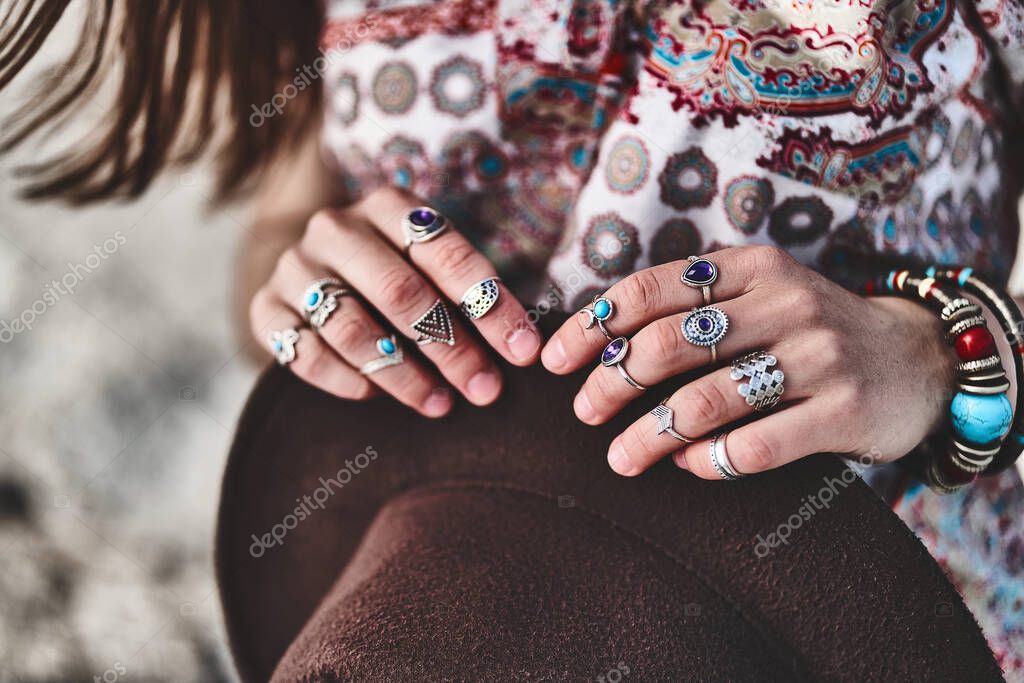 Bohemian Style Anillos Boho Plata Anillos Plata Boho Otros