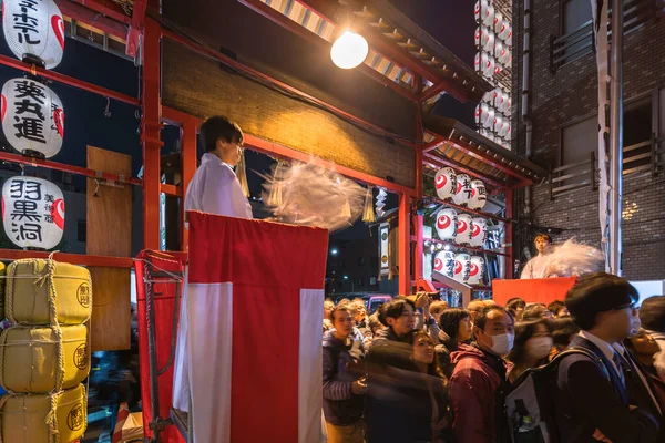 Asakusa Japan November 2019 Japanse Negi Jongens Gekleed Traditionele Kimono — Stockfoto