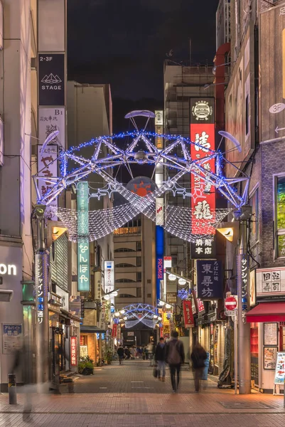 Ikebukuro Япония Декабря 2019 Ночной Вид Освещенные Входные Ворота Sunshine — стоковое фото