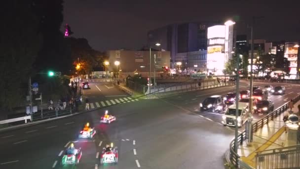 Shibuya Japonia Listopad 2020 Wideo Grupą Turystów Przebranych Postacie Mario — Wideo stockowe