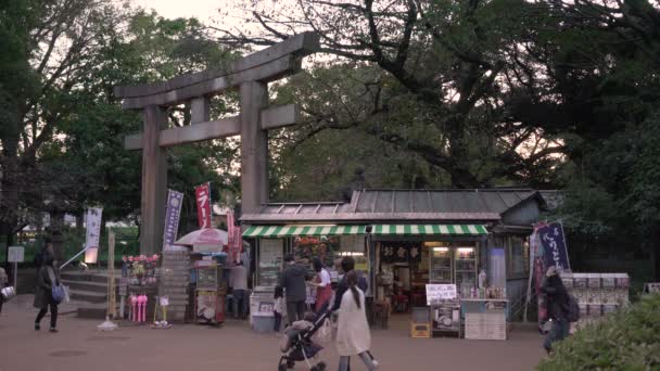 Tokyo Japonsko Října 2019 Video Retro Obchodu Suvenýry Restaurace Toshogu — Stock video