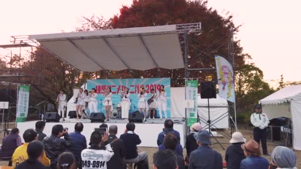 Tokyo Japão Novembro 2019 Vídeo Banda Garotas Tokyo Brass Style — Vídeo de Stock