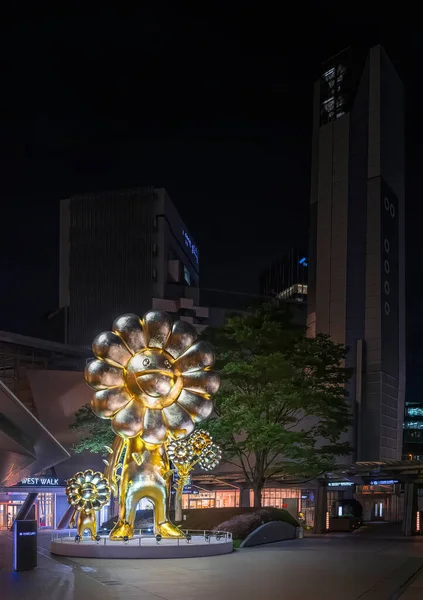 Tokyo Japón Junio 2021 Luz Nocturna Escultura Haha Bangla Manus — Foto de Stock