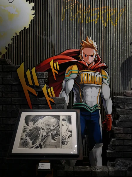 Tokyo Japan Juni 2021 Levensgrote Standbeeld Van Superheld Mirio Togata — Stockfoto