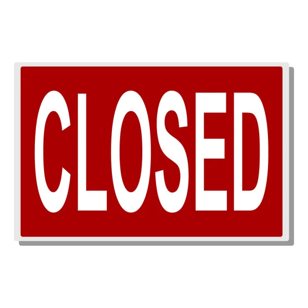 Kırmızı kapalı kapı etiket vektörü 