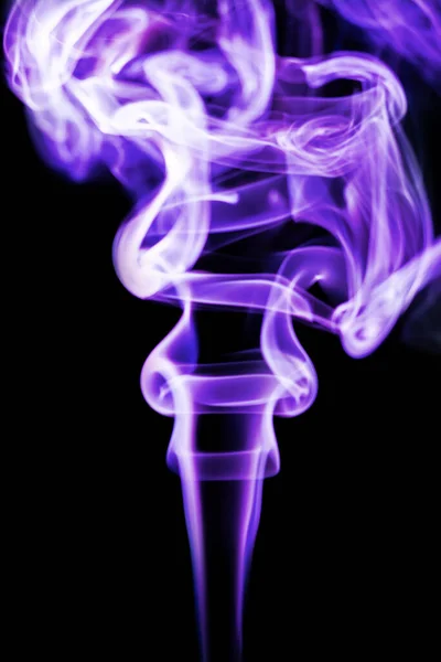 Абстрактний Фіолетовий Дим Чорному Тлі — стокове фото