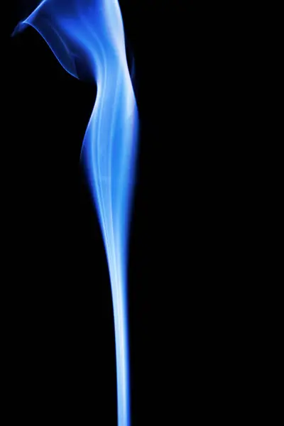 Αφηρημένος Μπλε Καπνός Μαύρο Φόντο — Φωτογραφία Αρχείου