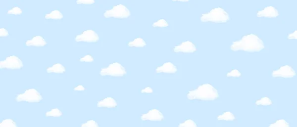 Nubes Blancas Sobre Fondo Azul Ilustración —  Fotos de Stock