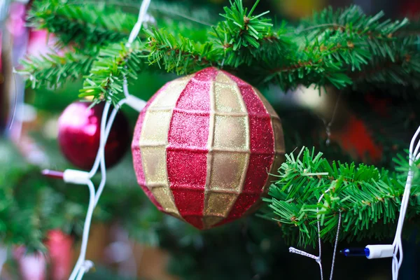 Photo of Closeup Christmas ball from Christmas tree — Stock Photo, Image