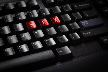 Xxx düğme üstünde siyah bilgisayar klavye türü kelimedir