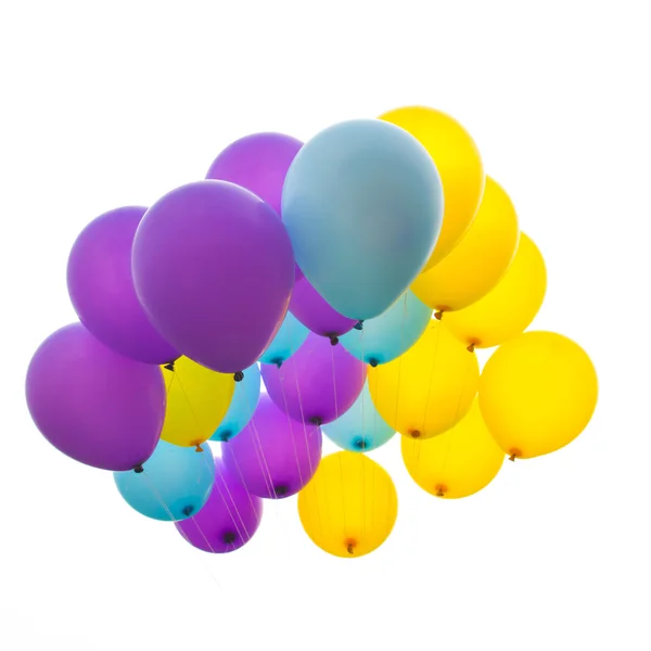 Ljusa massa färgglada ballonger bakgrund — Stockfoto