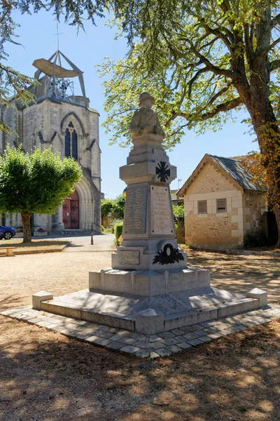 Monumento Comemorativo Das Vítimas Primeira Guerra Mundial Cidade Ecueille Agosto — Fotografia de Stock