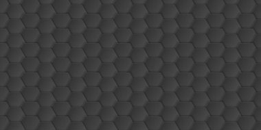 Soyut siyah altıgen arkaplan, altıgen şekil, vektör illüstrasyonu