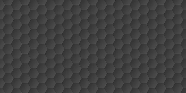 Fondo Hexagonal Negro Abstracto Forma Hexágono Ilustración Vectorial — Archivo Imágenes Vectoriales