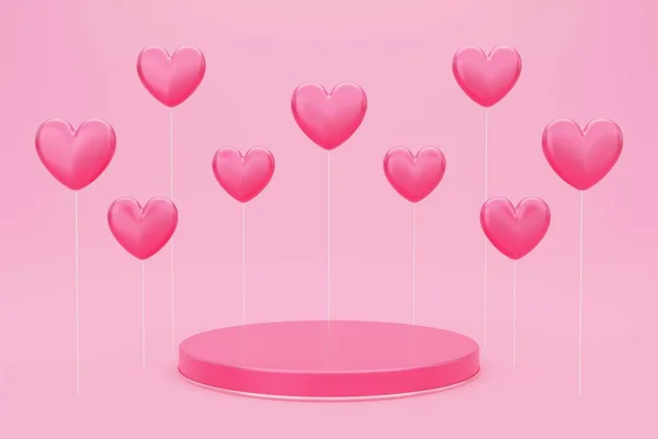 발렌타인 스튜디오 정석을 풍선이 표현을 — 스톡 사진
