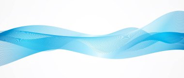 Soyut mavi teknoloji dalga tasarımı, dijital ağ arkaplanı, vektör iletişimi kavramı
